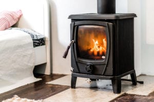small single room wood burning stove