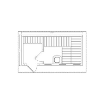 6' x 12' Euro Sauna w/Changing Room