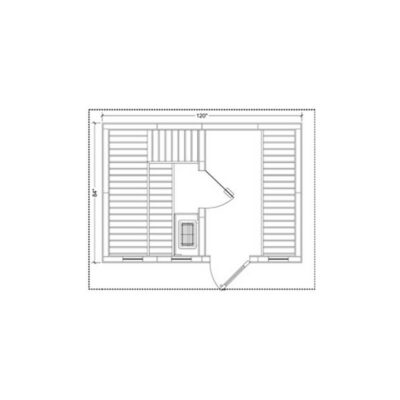 7' x 10' Euro Sauna w/Changing Room